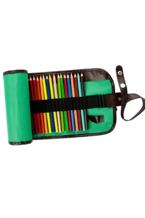 ESTUHE ENROLLABLE  LAPICEROS VERDE OLIVA Compra Ahora