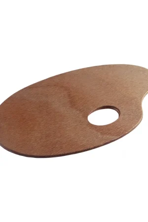 PALETA MADERA OVALADA 25X35 BARNIZADA Nuevo Modelo
