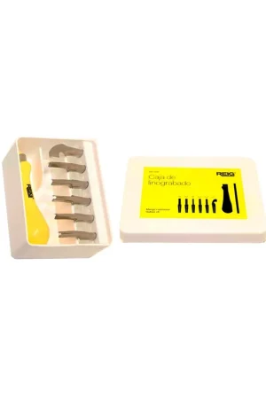 CAJITA CON CLASIFICADOR DE PLUMILLAS CON MANGO Y 6 PLUMILLAS Precio Rebajado